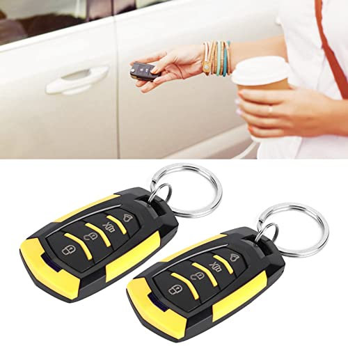 Chiusura centralizzata senza chiave, Qiilu Kit chiusura centralizzata con sistema di accesso senza chiave per allarme auto universale con telecomando