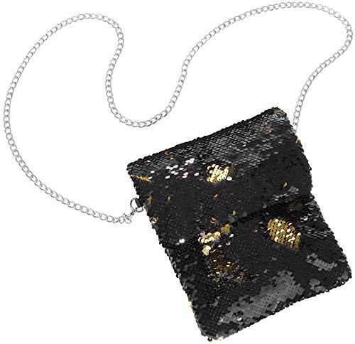 dressforfun Glitzer Pailletten Damen Handtasche, Taschen im Clutch Format, Handtasche Damen klein, als Party Zubehör, Dirndltasche Oktoberfest Accessoires, Abendkleid oder Halloween Kostüm