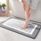 COLOR&GEOMETRY Absorbent Bath Mat 40 x 60 cm, Soft Bathroom Mat Non Slip, Machine Washable Bathroom Rug Shower Mat Outside Shower (Grey)