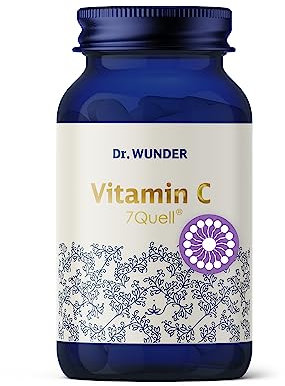 Dr. Wunder® liposomales Vitamin C 400mg: 60 vegane Hartkapseln | magenfreundliches/gepuffertes Vitamin C in echter liposomaler Form | 400 mg Vit C | 7Quell – Camu-Camu, Hagebutte, Amla & Acerola