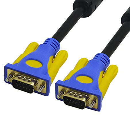 AKT Cavi VGA 1.5/3 / 5 / 10m VGA 15 Pin Cavo di Prolunga da Maschio a Maschio per PC Laptop Proiettore HDTV,5m