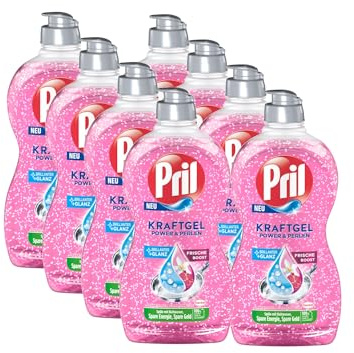 Pril Geschirrspülmittel Power & Perlen Granatapfel & Orangenblüte (8 x 450 ml)