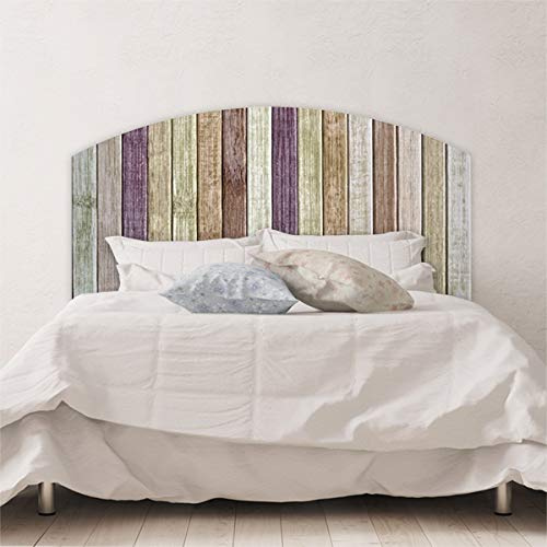 CREARREDA Testiera letto matrimoniale in PVC adesiva 100% Made in Italy Mixed Wood 168x78 Schianale letto adesivo resistente, antigraffico, anallergico e isolante