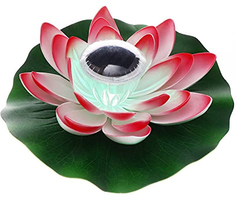 YARNOW 1stk Solar-lotuslampe Seerose Solar-led-Lotus Led-lotusblumenlampe Künstliches Schweben Schwimmender Pool Wasserblume Künstlicher Teichlotus Teelicht Hochzeit Sonnenkollektor