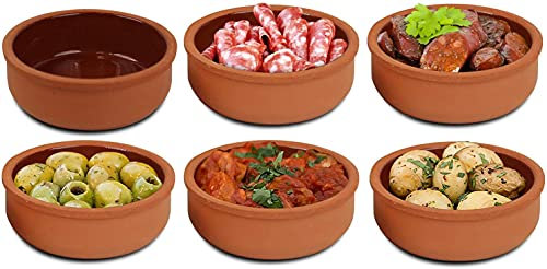 Seladan Clay Ovenproof Cooking Baking Dishes Set of 6, for Tapas, Gratin, Güvec, Greixonera, Cazuela UK