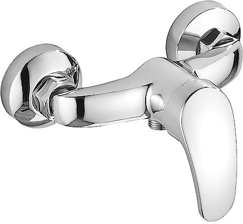 Gricol Rubinetto Doccia Miscelatore 1/2 Miscelatore Monocomando per Doccia in Ottone Rubinetto Miscelatore Bagno Per Bagno Doccia Vasca Cromo Argento