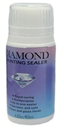 Martin Kench Diamond Painting Versiegelung, Diamant Paintingi Kleber mit Schwammkopf, Diamand Painting Zubehör für Strahlend Glitzernde Bilder (60ml)