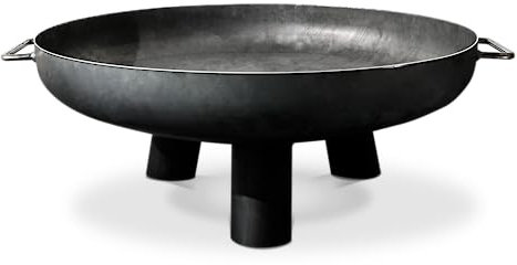 SOUK ONE Feuerschalen Kreta 80 cm, Feuerschale Feuerstelle für den Garten, Funkenschutz, Terrasse und Balkon, Feuertonne und Feuerkorb (Ø 80cm Kreta)