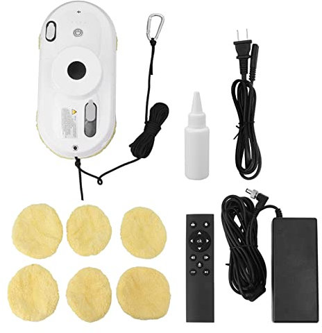 Kuuleyn Window Cleaning Robot,Window Cleanning Automatic Robot,Automatic Water Spray Window Cleaner Electric Glass Cleaning Robot with Remote Control AC100‑240V(UK)