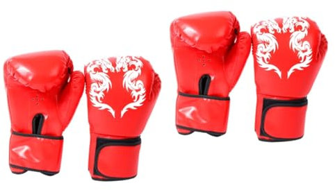 Kisangel 2 Paar Schlaghandschuhe Für Jungen Und Mädchen Rot Bequeme Trainingshandschuhe Sparring-handpolster Leichte Robuste Handschuhe