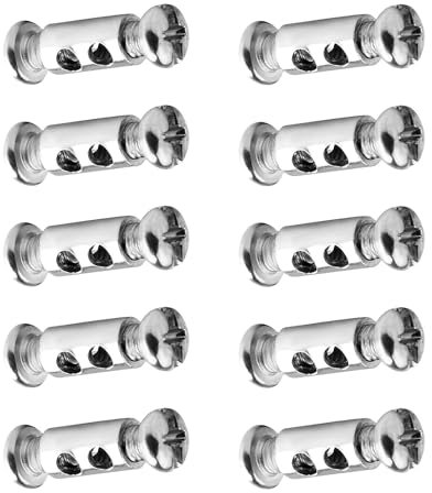 MEZOKUCEL 10 Pezzi Clip per Fune Metalliche per Funi Metalliche e Cavi di Diametro 1-2 mm, Morsetto per Fune con Tappo a Vite Terminale, Morsetti Doppi per Cavo in Acciaio e Filo