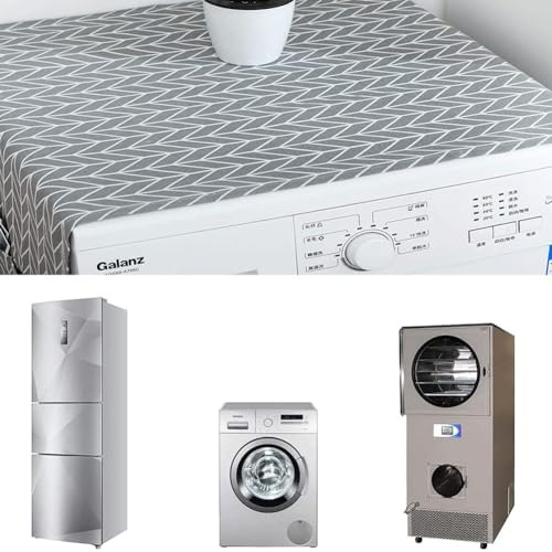 Housse de Machine à Laver,Housse De Protection Machine Laver,Tapis De Machine à Laver,Housse Machine à Laver Top,Réfrigérateur Housse Protection,Housse Machine à Laver avec Poches,pour Sèche-Linge