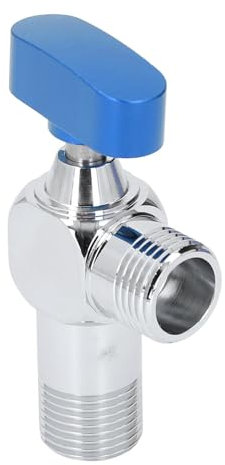 Winkelabsperrventil, Kupfer, Robustes, Rostfreies Wasserdreh-Absperrventil mit Großen Durchflussmengen für Küche und Badezimmer (BLUE)