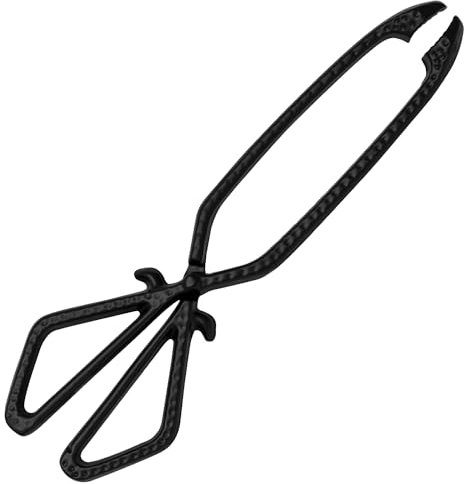 Woodside Heavy Duty Cast Iron Log Coal Tongs, Outdoor Open Fire Poker, Indoor Log Burner Tongs, Chiminea/Firepit/Pizza Oven Accessory Tools