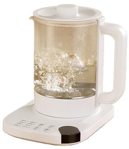 1.8L Health Pot, Glass Electric Kettle, 800w Tea Maker, 11 Range Temperature Warming Function, Electric Smart Hot Tea Maker Kettle, for Home and Office