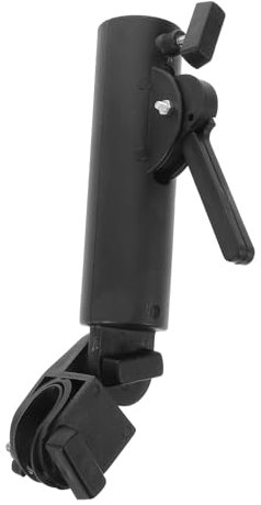 MOBUTOFU Golf Cart Umbrella Holder with Dual Lock Clamp Adjustable Black Golf Trolley Umbrella Stand Cart Bag Mount