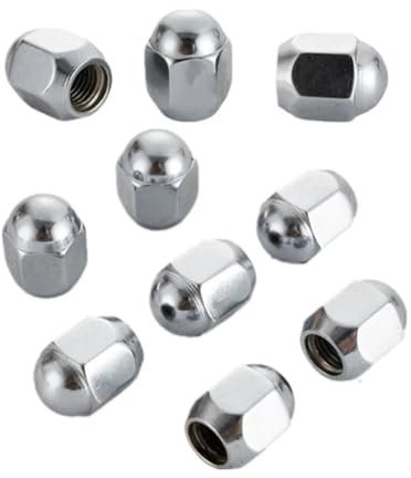 JJRFVBGT Écrous de Voiture Roue 10 Pièces Boulons De Roue De Voiture Écrous Goujons 23mm M10x1 25 Écrous De Roue Véhicule Pneu Vis Écrou Clé 17mm