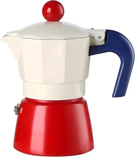 Cafetera moca, cafetera espresso para estufa, mini cafetera italiana, máquina de percolador manual de café cubano Greca para capuchino o café con leche (150 ml/141.7 g)