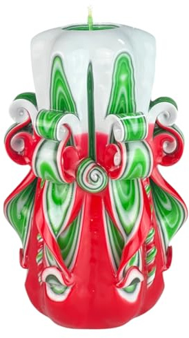 Candela di Design Fatta a Mano, Candela Decorativa Inodore Ø6.5 x h15 cm, Candela Cilindrica a Combustione Lunga 56 ore, Stoppini in Cotone Senza Fumo, Decorazione Domestica Ideale e Regalo Versatile