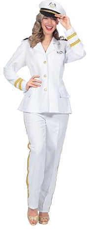 Wilbers&Wilbers 320466 - kostym, marinblå officer, outfit, för kvinnor, kaptendräkt, uniform, för karneval