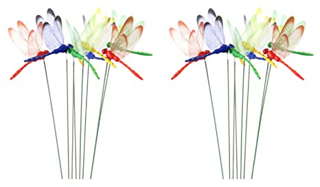 Gvvsjgdbis 24Pcs Artificial Dragonfly Butterflies Garden Decoration Outdoor Simulation Dragonfly Stakes Yard Plant Lawn Decor Stick