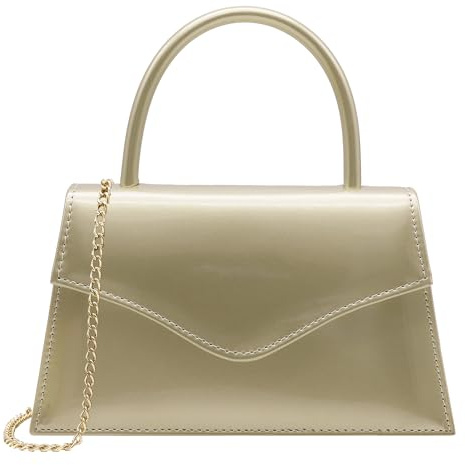 Milisente Clutch Damen Kunstlackleder Abendtache Für Hochzeit Klein Clutches Handtasche Mit Schulterkette