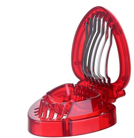 Trancheur de Fraises - Décortiqueur de Fraises | Trancheuse à fraises | Trancheuse de Fraise | Trancheuse à raisin | Trancheuse à fruits avec coupe-fruits en acier inoxydable pour Les Tranches Fraise