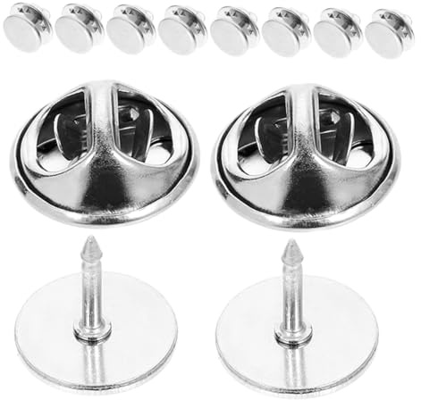VERDANVERSE 20 Set Brosch Basryggar Säkerhetsspänne Märke Pins Ryggar Pin Keeper Ryggar Hat Pin Backar Pin Back Hitta Gör-Det-Själv-Nålar Gör-Det-Själv-Broschnålssats Broschtillverkning Pins