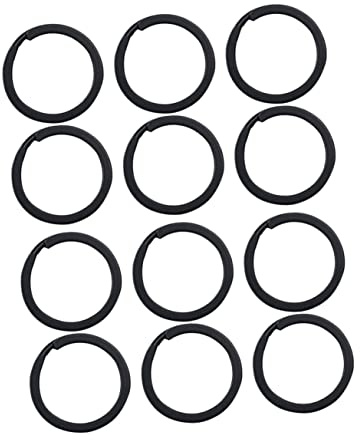 DOITOOL 100piezas Llavero Negro De Electroforesis Llaveros Circulares De Hierro Anillos Organizadores De Llaves Kit De Diy Para Organizar Llaves Casa o Coche