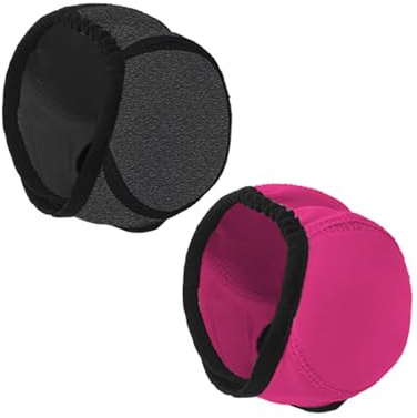 2 PCS Hund Schwimmkappen Verstellbar Hunde Ohrschützer zum Schwimmen, Wasserdicht Badekappe für kleine, Mittelgroße und große Hunde, Welpen Haustier Schwimmzubehör (Grey+Hot Pink, S)