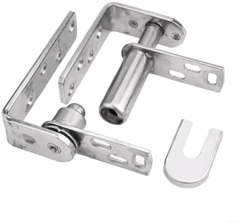 Bisagras de puerta de doble oscilación de acero inoxidable, bisagras de puerta oscilante para cafetería salón de bar, herrajes de puerta giratoria con muelle de retorno, plata, diferentes tamaños (L)
