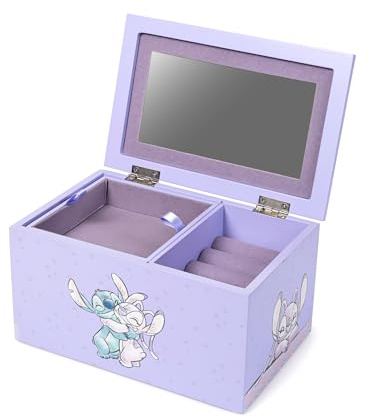 Disney Stitch & Angel Schmuckkästchen, Herzform, Violett