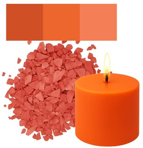 Orange - Bekro Farbchips für Kerzen, 10 g – Hochkonzentrierter Farbstoff für Sojawachs, Paraffin, Bienenwachs, Stearin, Palmwachs