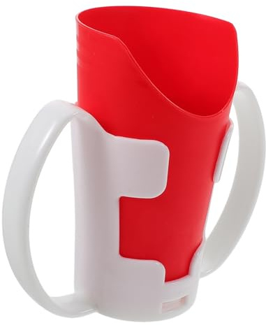 BATHVEVE Gobelet Individuel Ergonomique en Pp avec Encoche Nasale de U, Position de Boisson Stable et Support Amovible, pour Usage Quotidien des Personnes Âgées