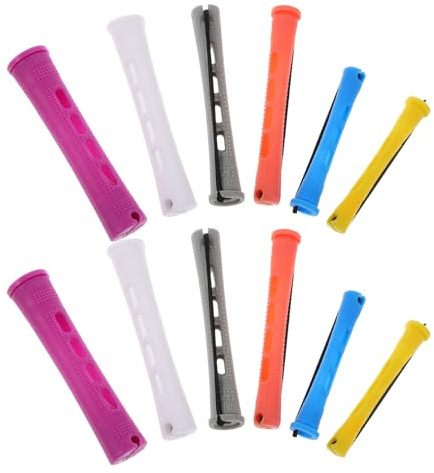 FOMIYES Juego de 60 rulos para el cabello, varillas para permanente con ondas frías para cabello natural, herramientas de rizado de varios tamaños, accesorios de peinado para mujeres, para uso en