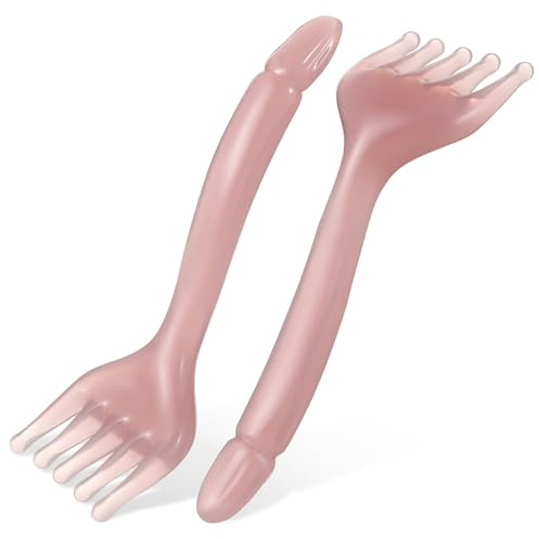 LRXIYODE 2 Stk. Massagekamm mit Fünf Krallen Breitzinkiger Resin Kamm zur Kopfmassage und Haardetangelung Sicher Abgerundete Kanten Vielseitig für Kopfhaut Gesicht Nacken Geeignet für Damen
