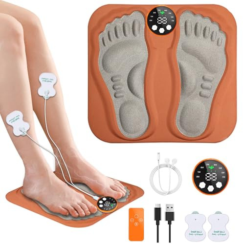 Fußmassagegerät, 8 Modi & 29 Intensitätsstufen Fußmassage - Intelligenter Puls-Mikrostrom mit Fernbedienung, Fördert die Durchblutung und Muskelentspannung, Geschenke für Männer, Frauen