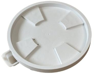 FZL02068LM Soucoupe Pot de Fleurs Rond avec Plateau Mobile et Soucoupe à roulettes Coupelle Pot de Fleur(Blanc,Grand)