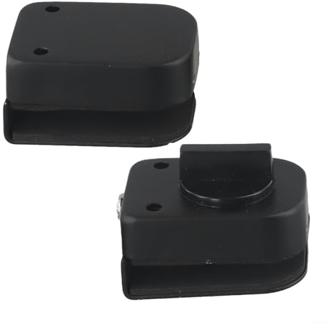 Verrou de porte en verre noir pour portes coulissantes en verre, mécanisme de verrouillage sans cadre en acier inoxydable SUS304, installation sans perçage, épaisseur de 8 à 12 mm compatible (B)