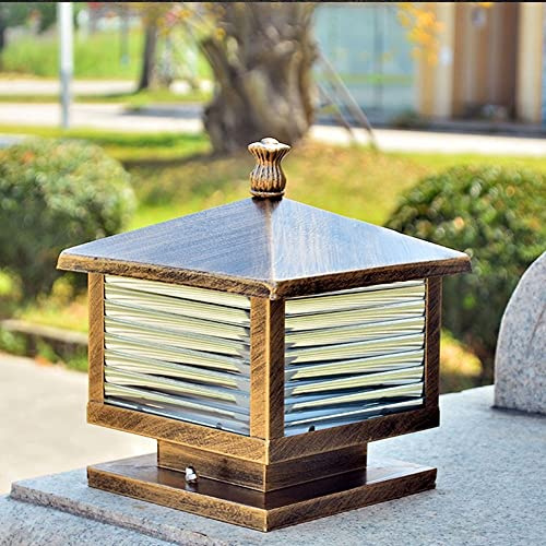 Outdoor Waterproof Column Lantern for Patio & Garden Decorative Wall Light for Courtyard & Villa Stylish Illuminated Column Lamp for Exterior Spaces