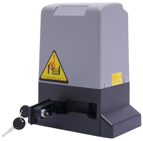 MIUKYUI Apri cancello elettrico scorrevole professionale motore 750 W per cancelli estremamente pesanti fino a 1800 kg con telecomando e funzione di chiusura automatica