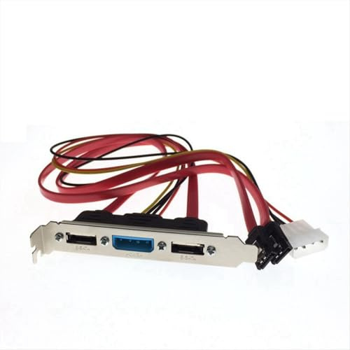 casendy PC DIY to ESATA and 4Pin IDE Power PCI Bracket Slot Cable Full-Height Profile for External Hard Drive