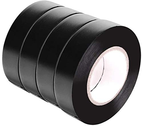 YTBUBOR Insulation Tape 4 Pack 19mm*15m Black PVC Electrical Tape Adhesive Gaffer Tape