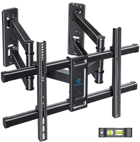 Eck-Wandhalterung für Fernseher mit 94-165 cm (37-65 Zoll), LED, LCD, 4 K Flat Curved Screen, hält bis zu 99 lbs, max. VESA 600 x 400 W/neigbar, schwenkbar und waagerecht