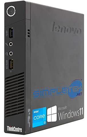 Lenovo Mini PC de bureau ThinkCentre M73 Tiny Windows 11 Pro | Core i3 3,0 GHz 8 Go RAM SSD 240 Go | LAN - VGA - DisplayPort | Petit ordinateur de bureau fixe d'entreprise (reconditionné)
