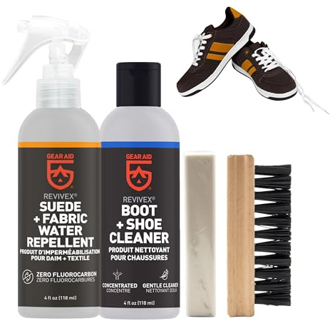 GEAR AID Revivex Suede Shoe Cleaner and Conditioning Kit for Restoring and Waterproofing your Breathable Gore-Tex Sneakers