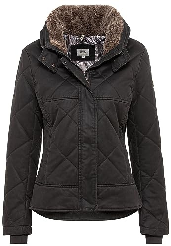 camel active Damen Blouson mit Stehkragen im Vintage Look Schwarz, womenswear-44