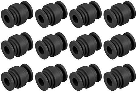 sourcing map Vibrationsschutz Stoßdämpfung Dämpfung Gummi Bälle M7x20mm für RC Quadcopter FPV Kardanisch Kamera Montage (Schwarz/12Pack)