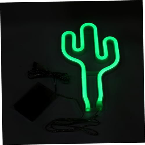 BESTonZON 1 Stück Kaktus Neon LED Nachtlicht Kind Modellierlicht Buchstabe PC Kunststoff
