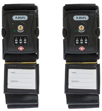 ABUS Kofferband 620TSA/192 schwarz 2er Set - 41089